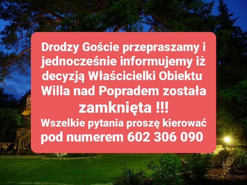 Willa Nad Popradem Bed & Breakfast Piwniczna-Zdroj Exterior photo